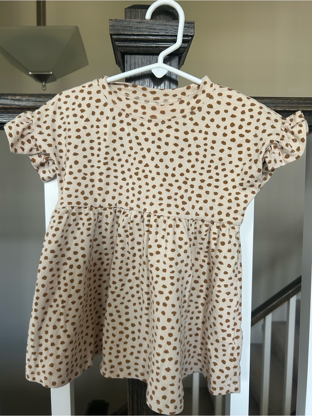 Rylee and Cru tan polkadot dress 18-24 months